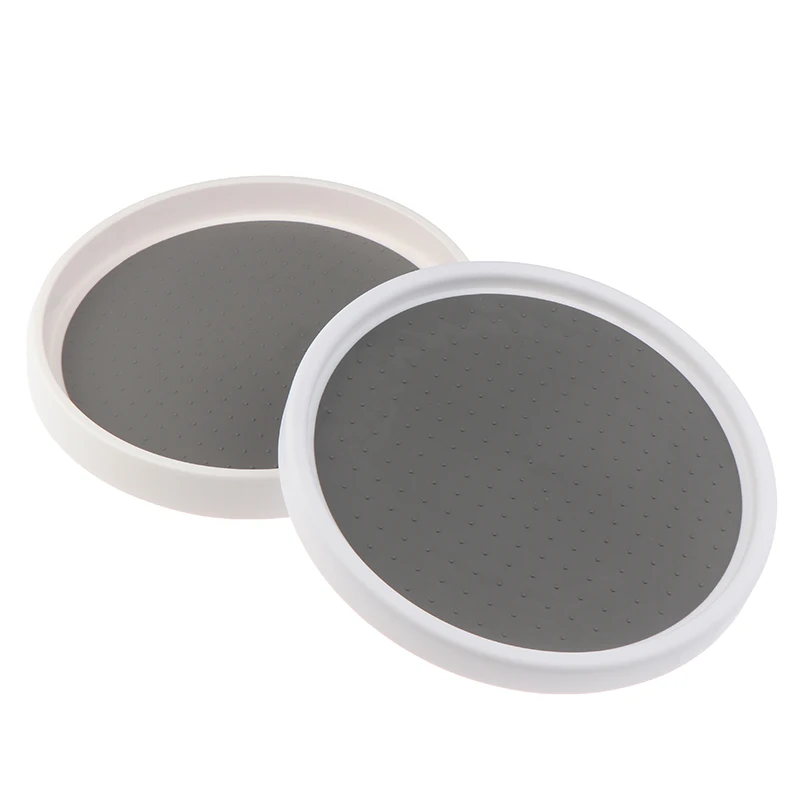 Non-Slip Rotating Storage Tray Fruit Snack Dried Storage Plate Multifunctional Plastic Desktop Organizer For Kitchen Bathroom