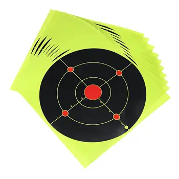 

10 Sheet Professional Shooting Target Paper Archery Targets Bow Arrow Gauge Adhesive Shoot Target Shooting Paintball Accessories