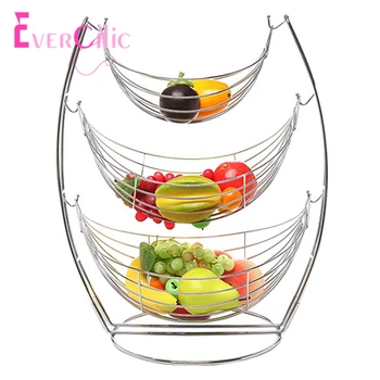 

Tieyi Fruit Basket Removable Double-deck Fruit Pot Fruit Plate Receiving Basket Fruit Cradle