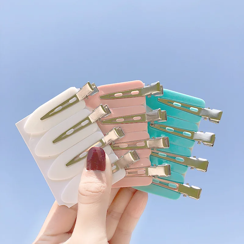 Hair-Clips Fringe-Barrette Face-Accessories Makeup Side-Bangs No-Bend Seamless Styling