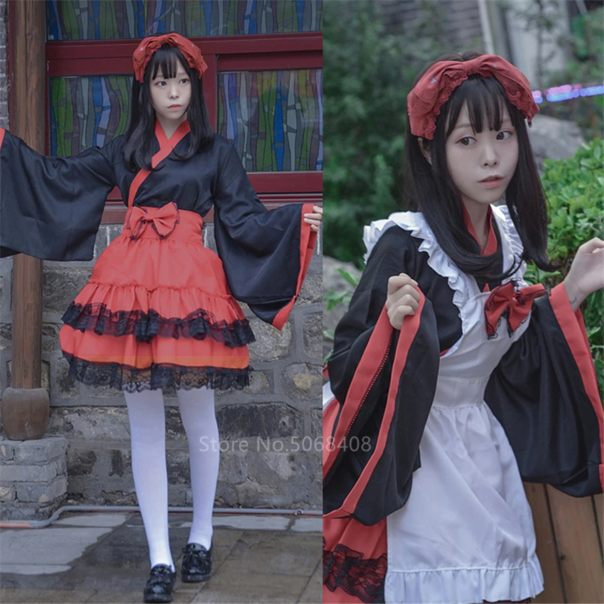 女の子着物ドレス和風かわいいアニメコスプレ衣装ファンシー東洋浴衣女性レースロリータ羽織カーニバルパーティー Aliexpress ノベルティ 特殊用途