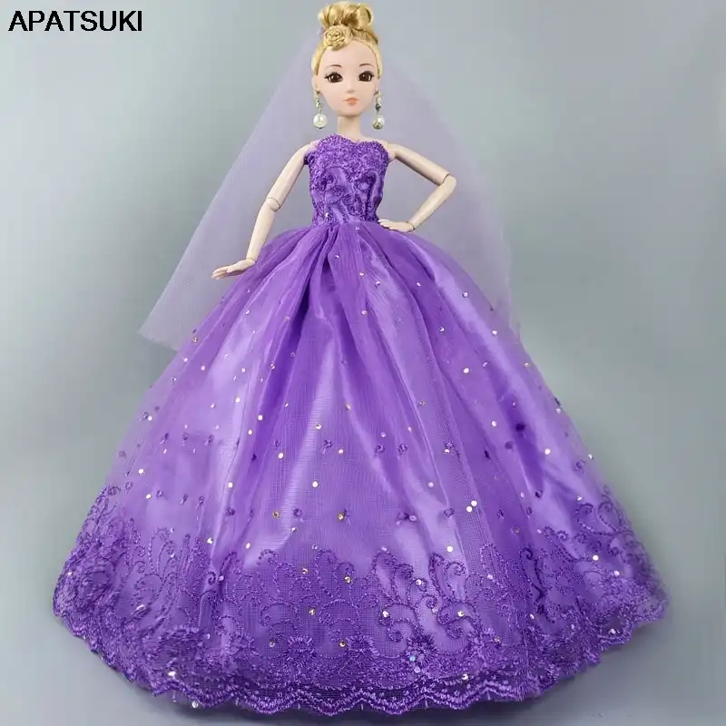 barbie vestido morado