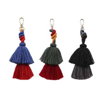 

Tassel Keychain Keyrings Bag Charms Jewelry Big Key Chain Key Holder Boho Handmade Pom Pom Vintage Fashion Accessories