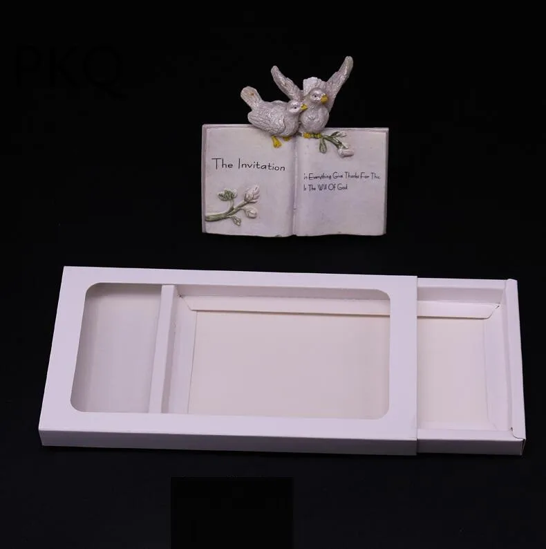 

50pcs White Drawer Paper Box Black Packing Box With Window Kraft Cardboard Phone Case Packaging Boxes