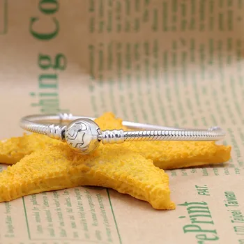 

Original 925 Sterling Silver Bracelet Classic Lion King Button Basic Bracelet Fit European Charm Bracelets Women Jewelry