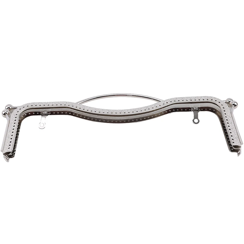 Silver Кошелек, рамка, ручка, губы, форма, большой поцелуй, застежка, монета, тиснение, сделай сам, стежка, ручная работа, сумка/бронзовая, серебристая, золотая, черная сумка, Axxessories - Цвет: Silver
