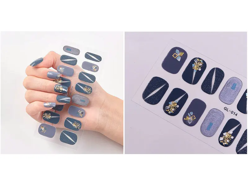 

16 Tips 24 Style 2020 New Fashion Design Nail Gel Painting Decals Stickers Water Proof Korean Version Gel Polish Strips Wraps