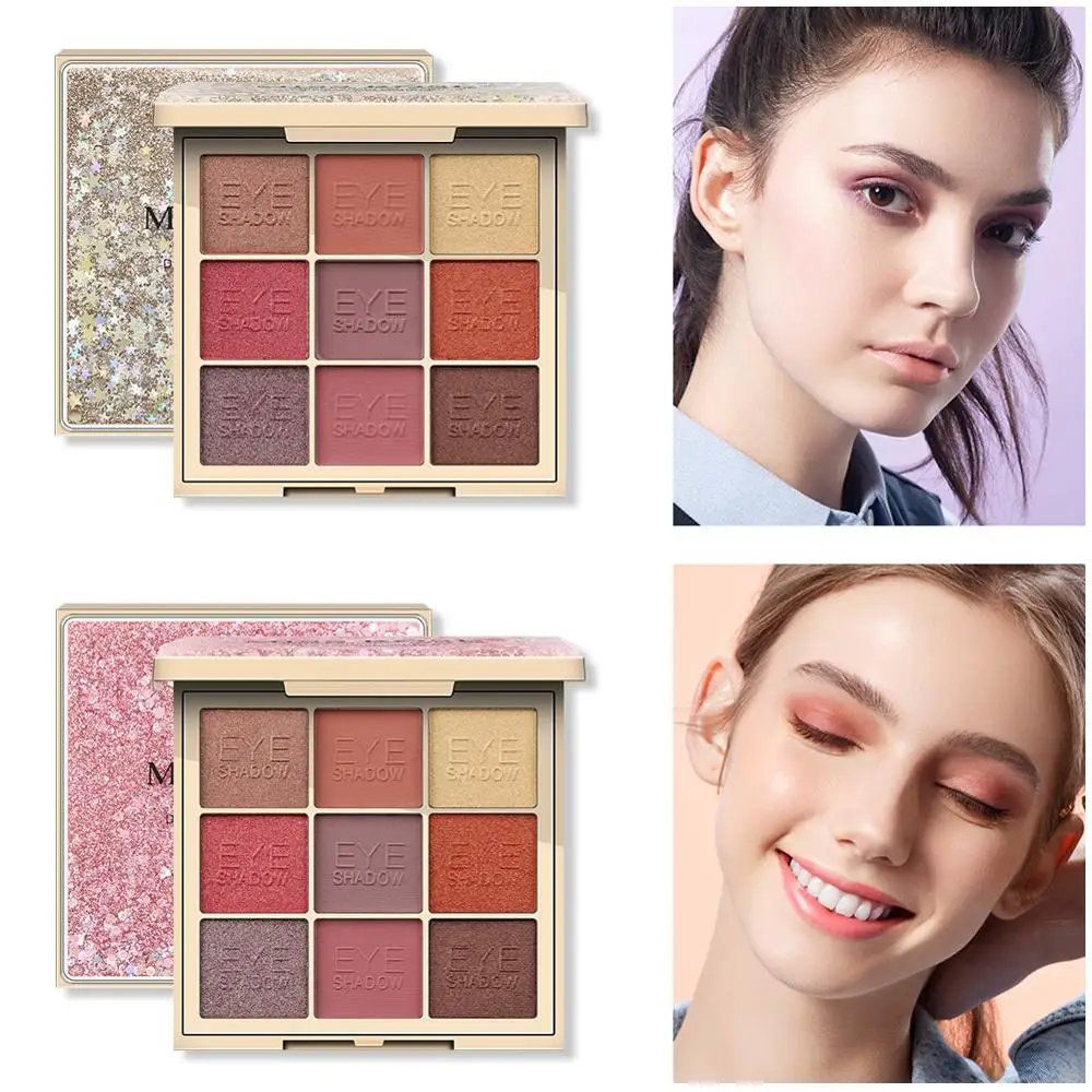 Miss Rose 9 цветов матовые тени для век палитра блеск мерцающий макияж металлик