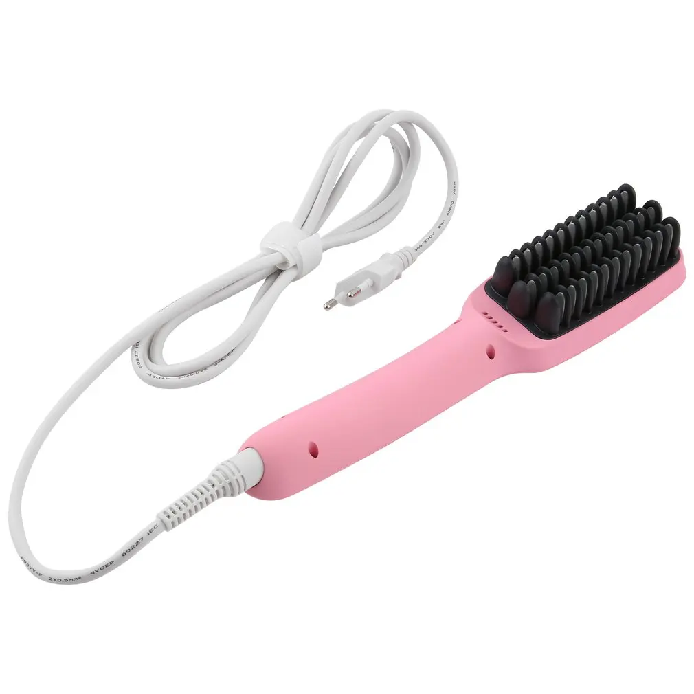 

Ceramic Electric Hair Straightening Brush Hair Straightener Comb Girls Ladies Wet & Dry Hair Care Styling Tool EU/US/UK/AU Plug