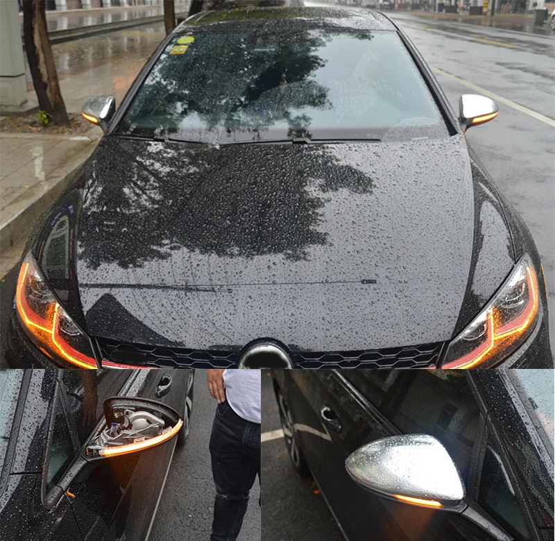 

For VW Golf MK7 7 GTI R GTD Dynamic Blinker LED Turning Signal Crystal Lamp For Volkswagen Lamando TouranL Side Mirror Light