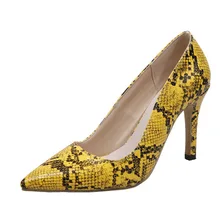 

Women's sexy snake high heeled shoes thin heeled pointed single shoes spring and summer banquet high heeled shoes women's shoes