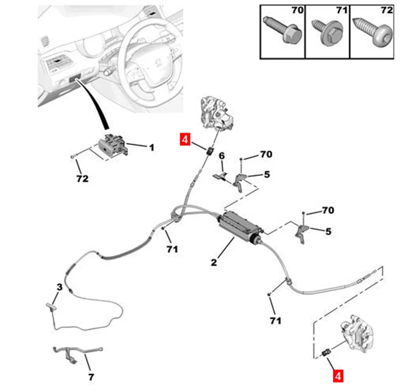 Drum Brake Adjuster Cable Guide 471911 For Peugeot 508 Citroen C5