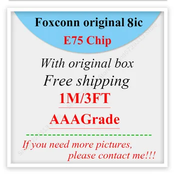 

100pcs/lot Original 1m / 3ft 8ic E75 Chip Sync Data USB charging cable for Foxconn ip 7 8 6 plus With packing box