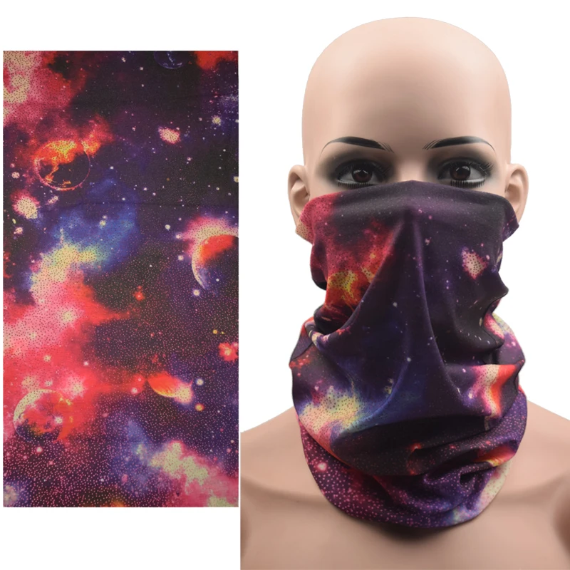 New Design Outdoor Multifunctional Starry Sky Custom Print Bandana Tube Face Scarf Neck Gaiter Fancy Headband Buffs |