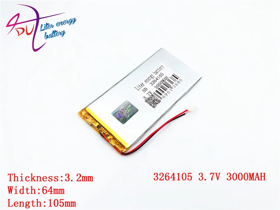 Размеры 3264105 3,7 V 3065105 3000mah литий-полимерный Батарея с защитой доска для 7-дюймовый планшетный ПК литр энергии Батарея