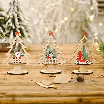 

Christmas Decoration Wooden Three-dimensional Christmas Tree Decoration Christmas Christmas Puzzle Party Tree Puzzle Deskto J7W9