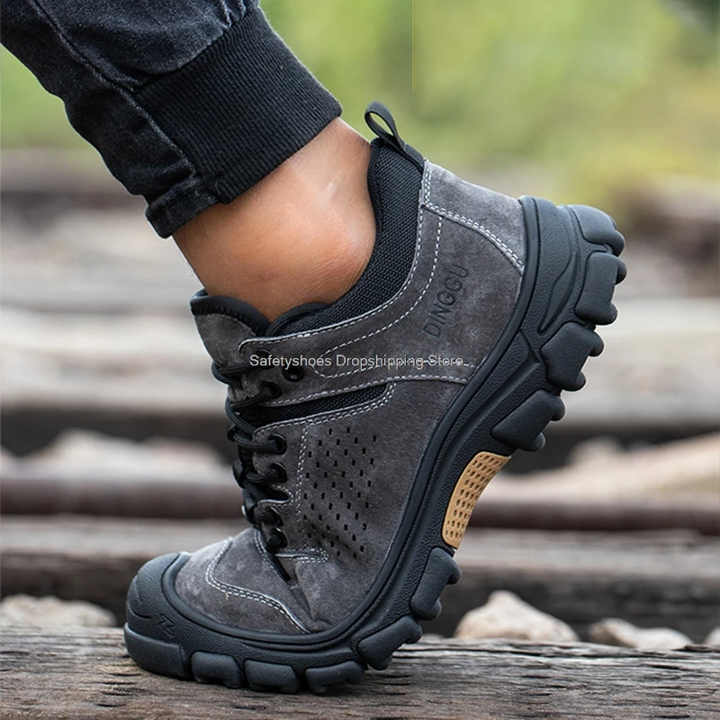 Men's Work Shoes Men Steel Toe 