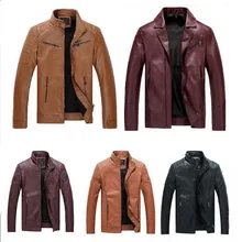 Мотоциклетная винтажная куртка из искусственной кожи, мужские Куртки из искусственной кожи на молнии, модное пальто для мужчин, мотоциклетная кожаная куртка, пальто