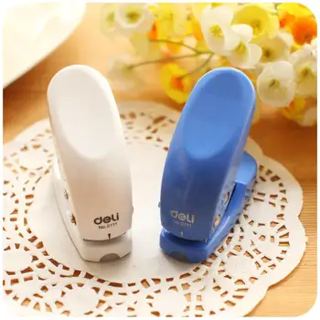 

White Blue Color Mini Paper Puncher 6mm Hole Notebooks Punch Stationery Office Binding Tools School Office Supplies H6749