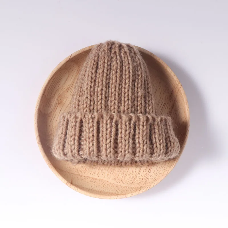 5 Khaki 2 шт. 10x14 см Вязание мини Помпон шапки DIY ремесло поставщиков головной убор брошь крючком игрушки ювелирные изделия аксессуары маленькие шапки компоненты - Цвет: 5 Khaki