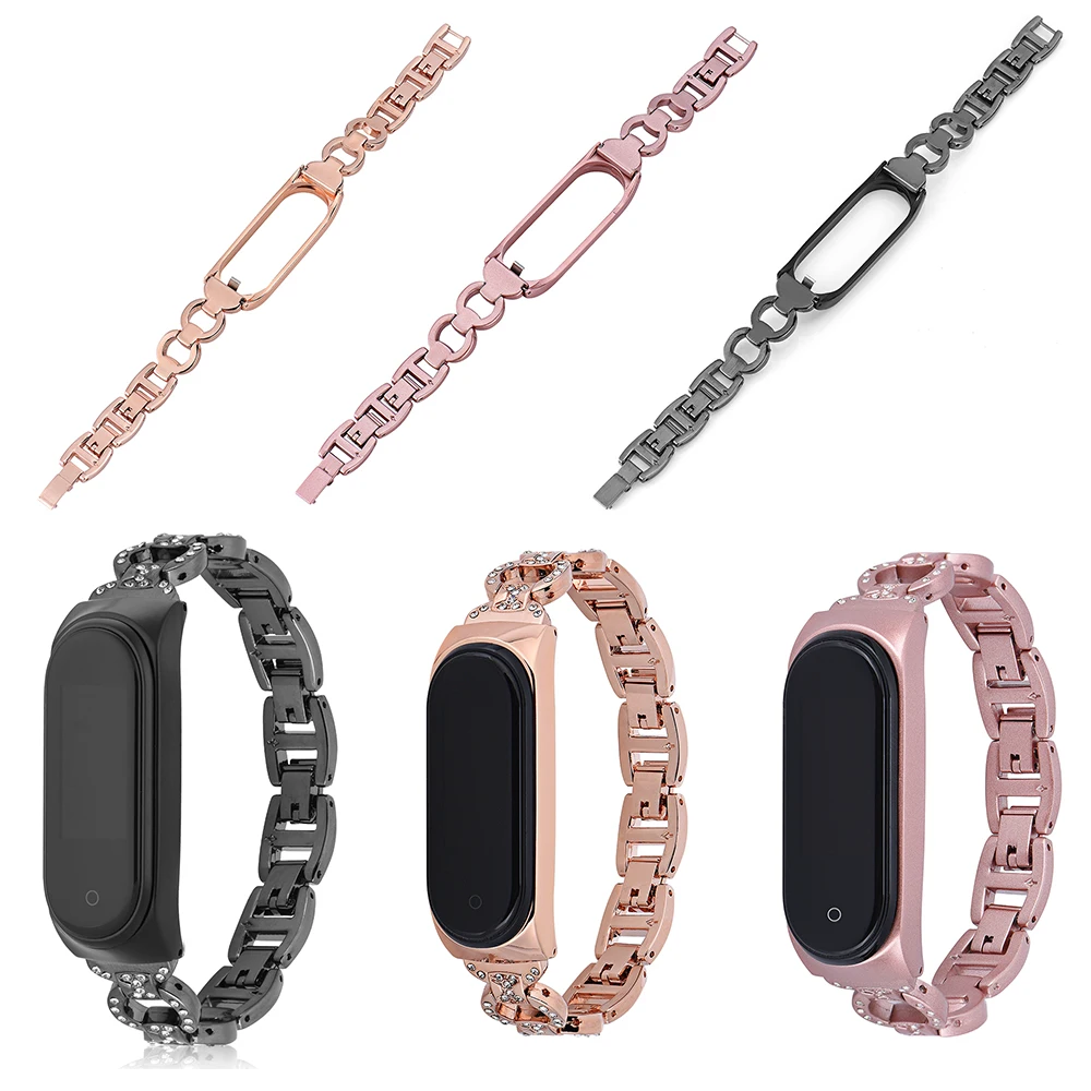 Металлический браслет для Mi Band 4/3 аксессуары ремешок часов сменный 4 | Электроника