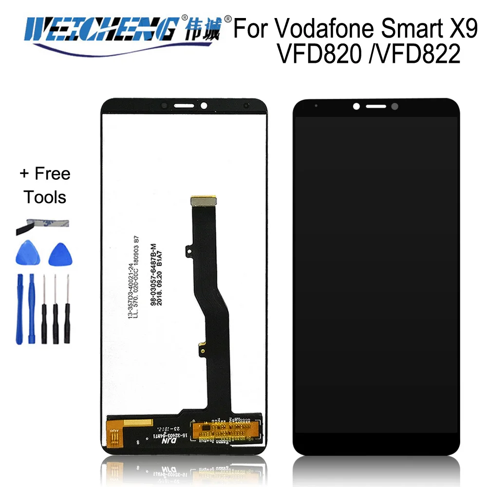 5," для Vodafone Smart X9 VFD820 VFD822 VFD-820 VFD-822 ЖК-дисплей сенсорный экран сенсор с лентой и инструменты