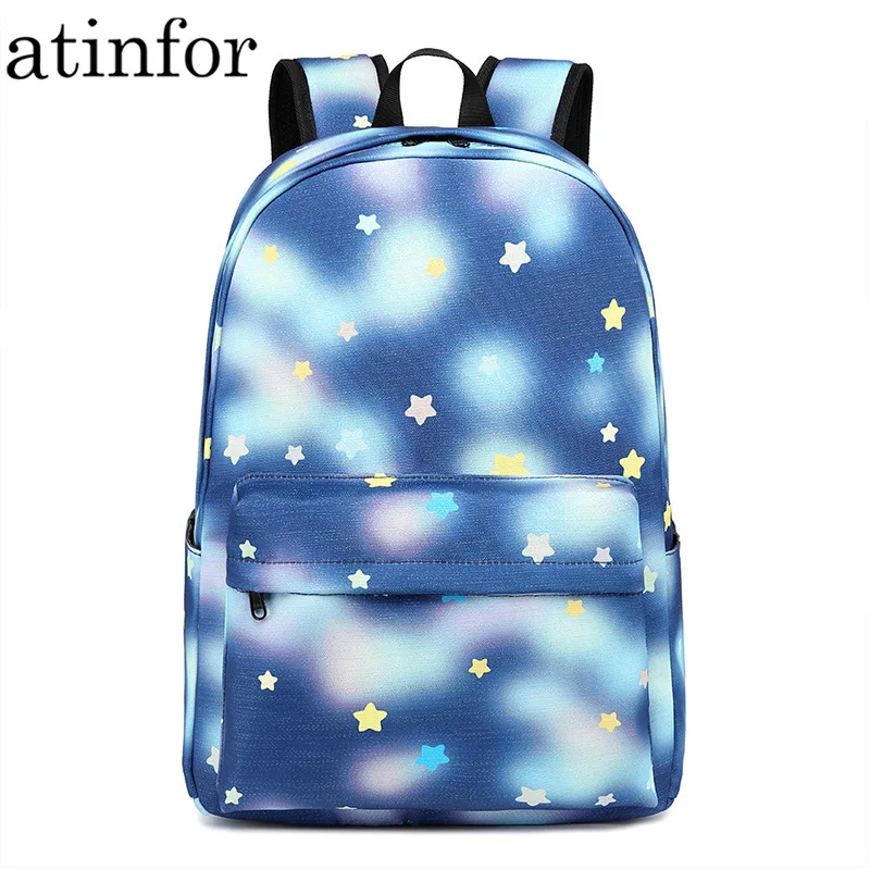atinfor Brand Waterproof Women Large Capacity Backpack Girls College Bookbag Female Knapsack Cute School Bag for Teenagers | Багаж и сумки
