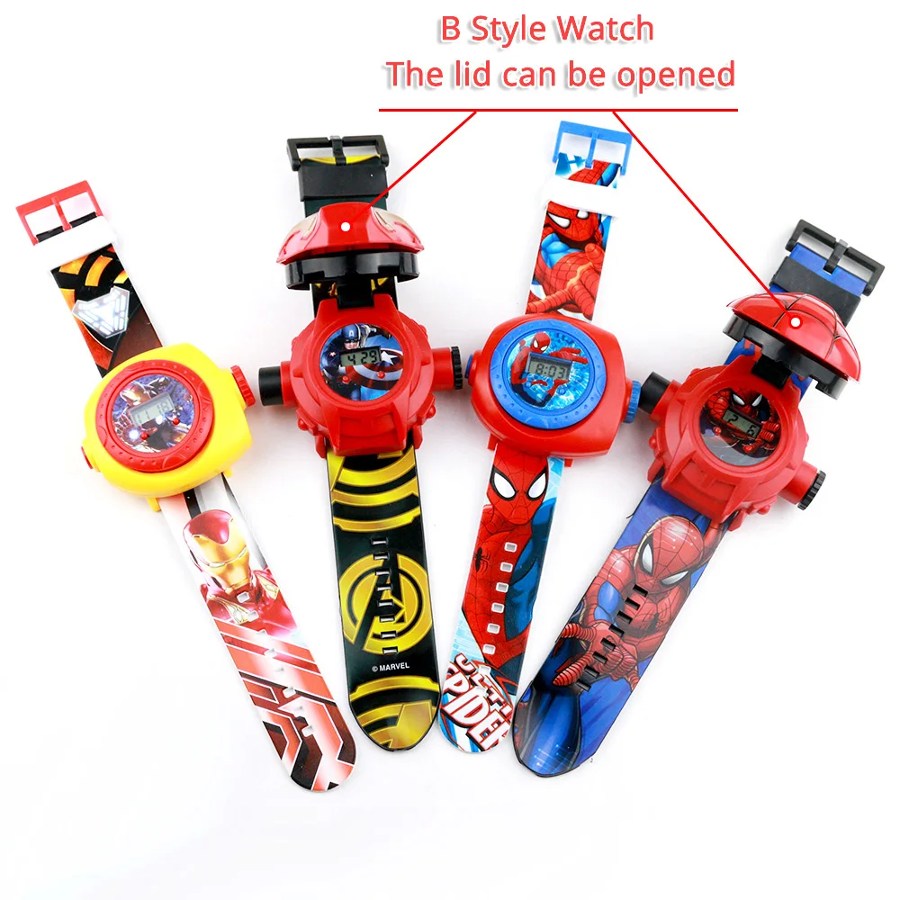 Детские часы с 3D проекцией и изображением Человека-паука для маленьких девочек и мальчиков; детские спортивные светодиодные цифровые наручные часы; Relojes montre Enfant