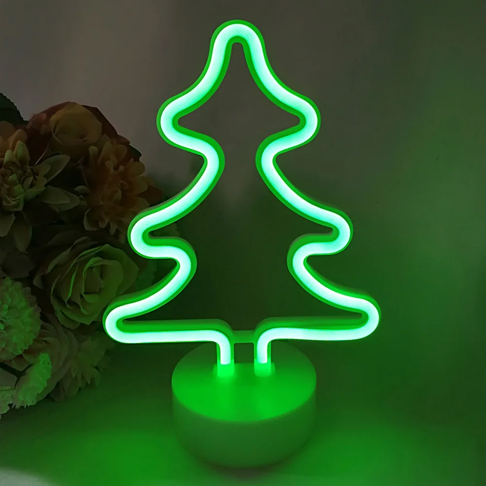 Бар неоновый светильник вечерние настенный подвесной светодиодный неоновый знак для рождественского окна магазина художественный Настенный декор неоновый светильник s красочный неоновый светильник с питанием от USB - Испускаемый цвет: Christmas tree