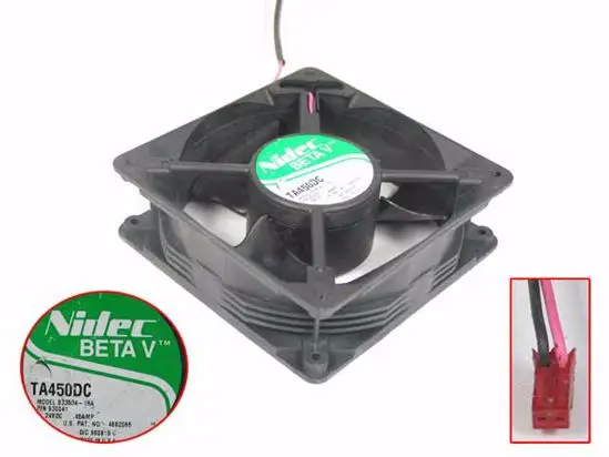 Nidec B33534-16A DC 24V 0.45A 120x120x38 мм 2-провод Сервер вентилятор охлаждения