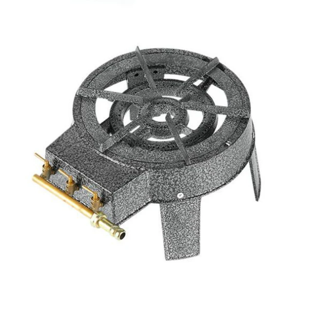 cast iron burner for Cooking outdoors natural gas cast iron burner outdoor  camping cooking gas stove Silver flower on black - AliExpress