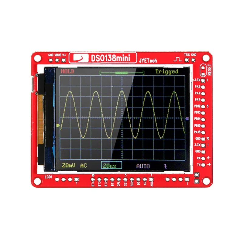 as picture JYE Tech DSO138 Мини цифровой осциллограф DIY Kit SMD части предварительно припаянный электронный Обучающий набор 1MSa/s Прозрачный чехол - Цвет: as picture