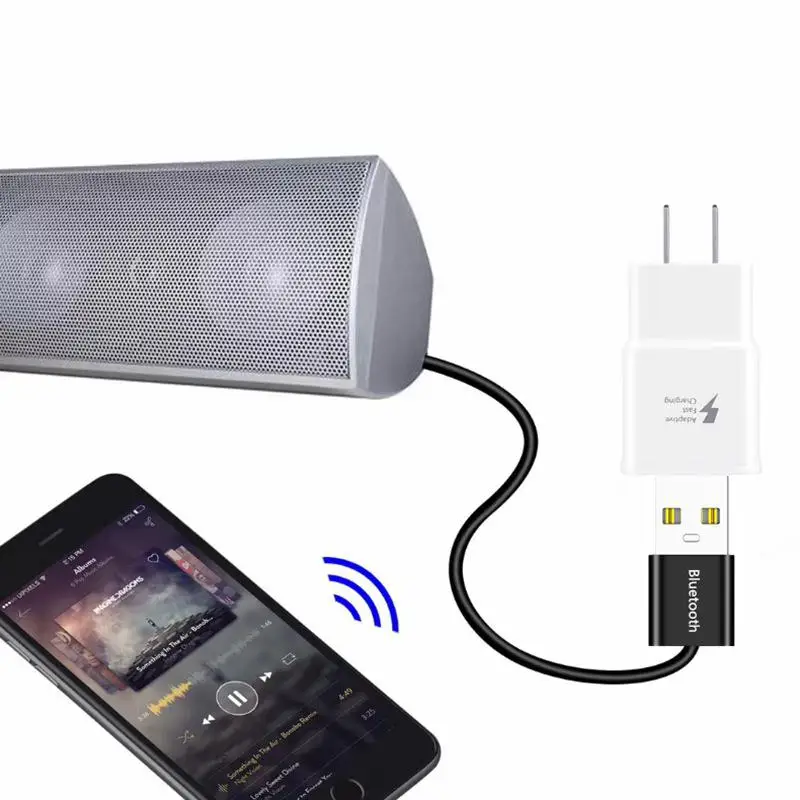 Bluetooth приемник USB аудио приемник Bluetooth 4,2 ключ 3,5 мм AUX Jack беспроводной автомобильный музыкальный передатчик Кабель-адаптер