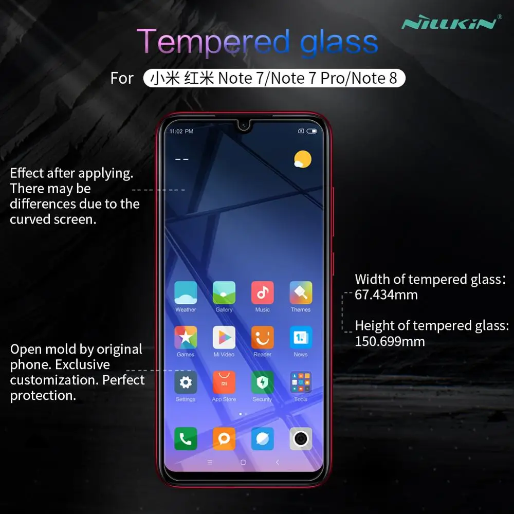Для Xiao mi Red mi Note 8T 8 Pro 7 7s 6 5 k20 Pro glass Nillkin 9H+ Pro закаленное стекло для Xiaomi mi 9 8 9T Pro 9SE 8SE 9 se glass