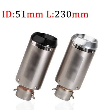 

51mm For Z900 MT09 CBR1000rr S1000rr gsxr750 ZX6R 636 ER6N Z1000 ZX10R DB killer Motorcycle Exhaust Pipe Muffler Carbon Fiber