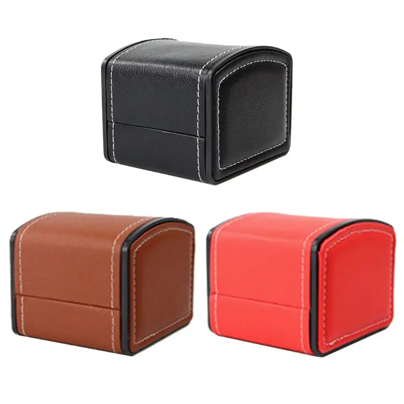 

Premium PU Leather Single Grid Watch Box Bracelet Storage Case Wrist Watch Organizer Holder