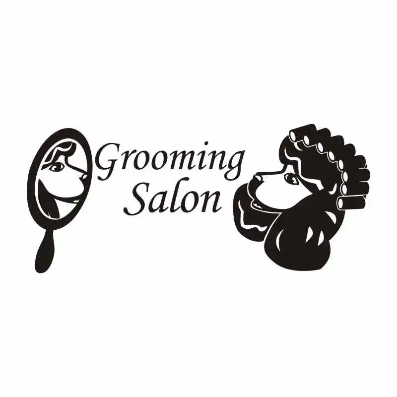 DCTAL Dog Grooming Salon Pet Shop Sticker Decal Posters Vinyl Wall Art Decals Parede Decor Mural Pet Shop Sticker
