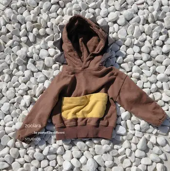 

2020 new boys girls t-shirt spring cotton fashion kids hooded sweatshirt 2-7t HJ679