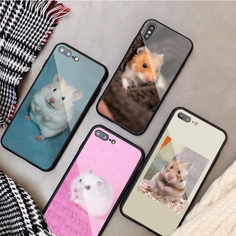 Крыса закаленное стекло Роскошный чехол для телефона IPhone 13 12 11 Pro Max XSMax Mini XR XS X SE 2020