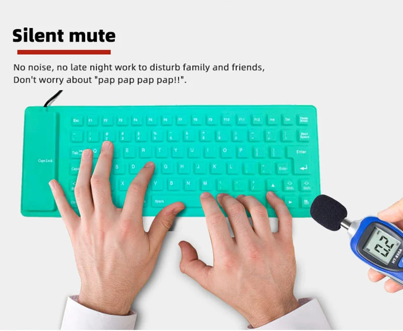 disour teclas de silicone dobrável teclado para pc notebook tablet portátil flexível portátil dobrável gaming wired keyboard mini usb
