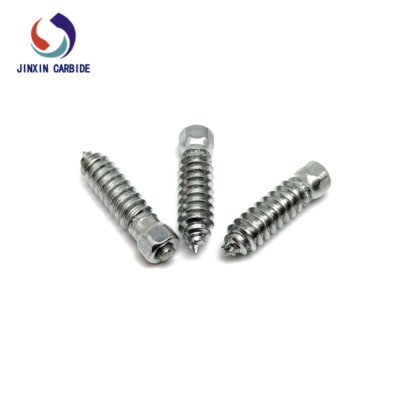 

JX6*6-H25/500pcs Studded Tires Spikes Snow Ice Racing tungsten carbide Screw Motorcycle Tire Studs