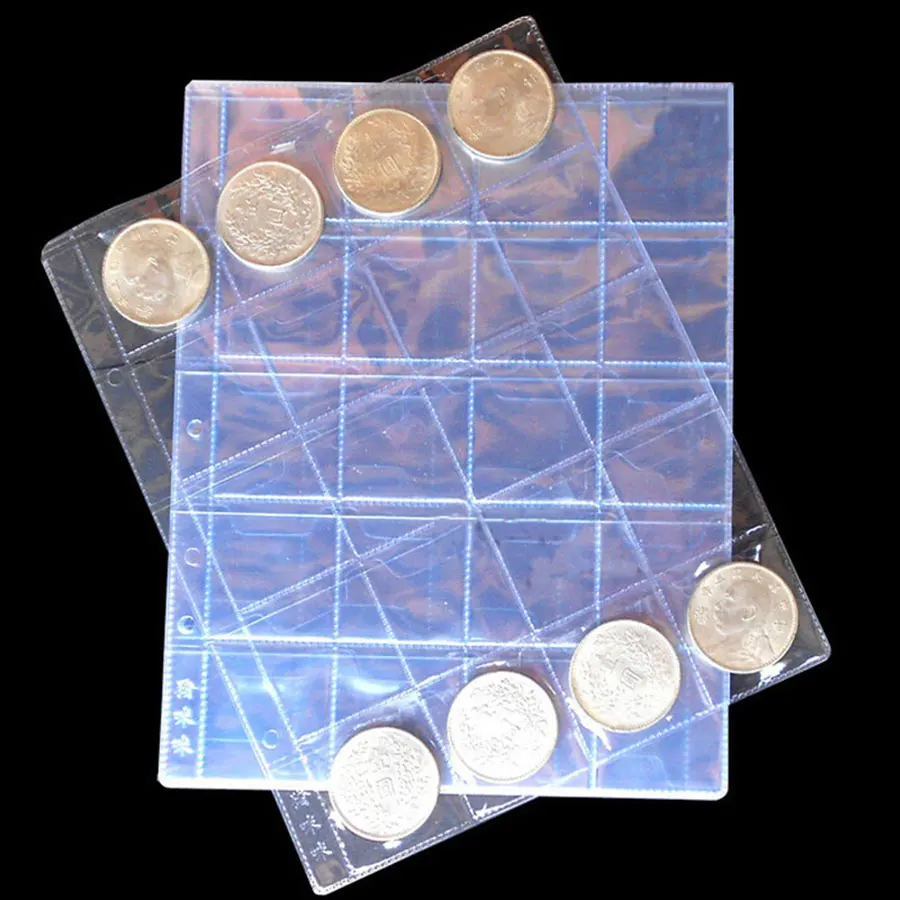 5/10 Pcs Lot Coin Album Pages 200 Pockets Album Coin Tokens
