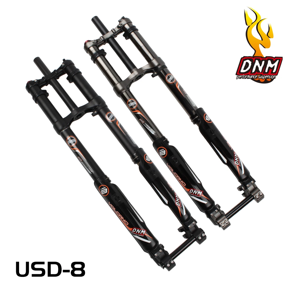 DNM USD-8, 203 мм, для путешествий, DH, для горного велосипеда, пневматическая подвеска, вилка, коническая труба, 26 дюймов, дисковый тормоз, для горного велосипеда, передняя вилка