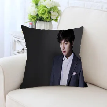 

Custom Lee MinHo Pillowcase Square Zippered Home Decorative silk Pillow Cover Wedding Two Sides Printed Pillowcases