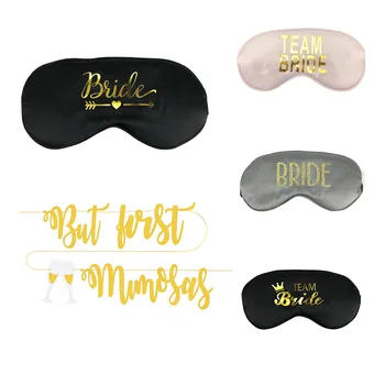 

Bachelor Party Team Bride Eye Mask Simulation Silk Shading Eye Mask Sleep Eye Mask Solid Color Hen Party Supplies