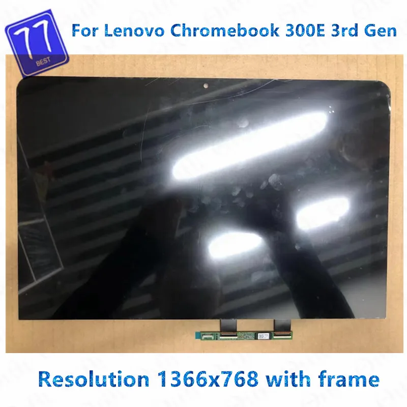 

Original 11.6'' Touch Screen For Lenovo Chromebook 300E 3rd Gen MTK LCD Assembly Digitizer Display Panel Bezel Frame 5D10T95195