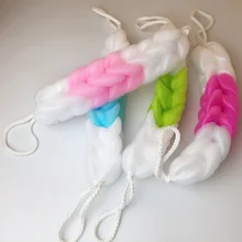 Большой размер Loofah Толстая свободная мочалка-букле задняя полоса сетчатая губка пузырьковая пена мяч для ванны yu tiao 80 г