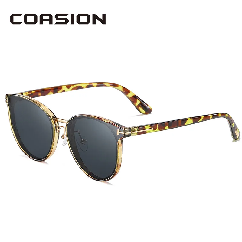 Женские солнцезащитные очки COASION брендовые дизайнерские круглые с градиентными