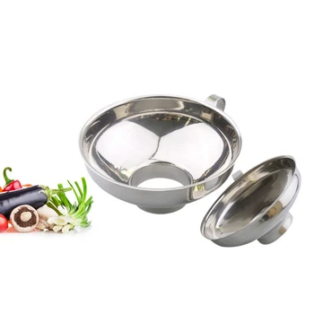

Stainless Steel Wide Mouth Funnel Canning Hopper Filter Food Pickles Jam Funnel Kitchen Gadgets Cooking Tools Dropshipping
