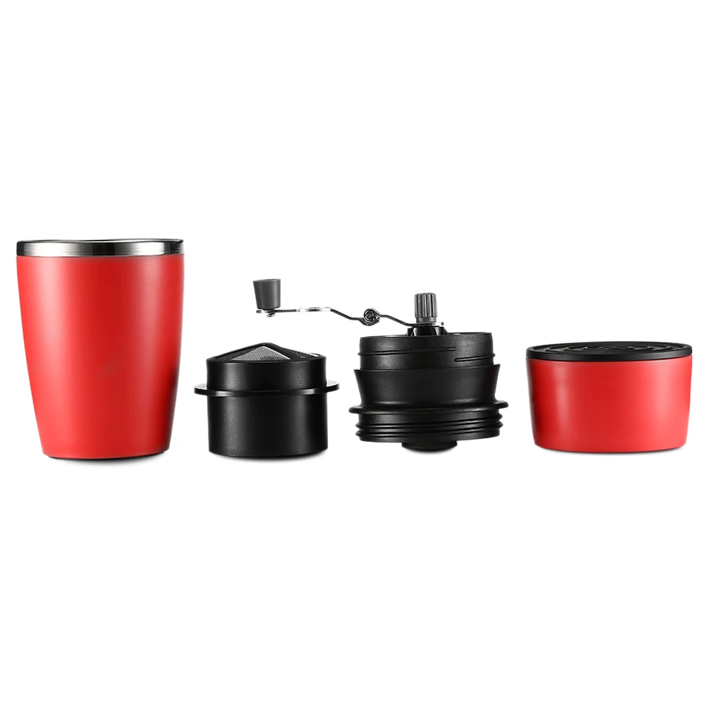  Portable Manual Coffee Grinder Hand Pressure Design Stainless Steel Home Kitchen Tool Hand Mill Cof - 4000367287935
